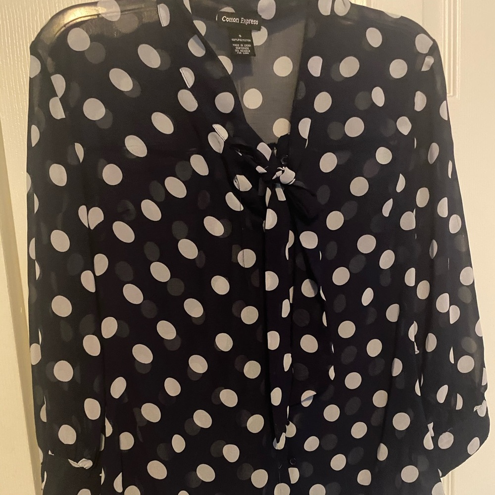Chiffon polka dot top